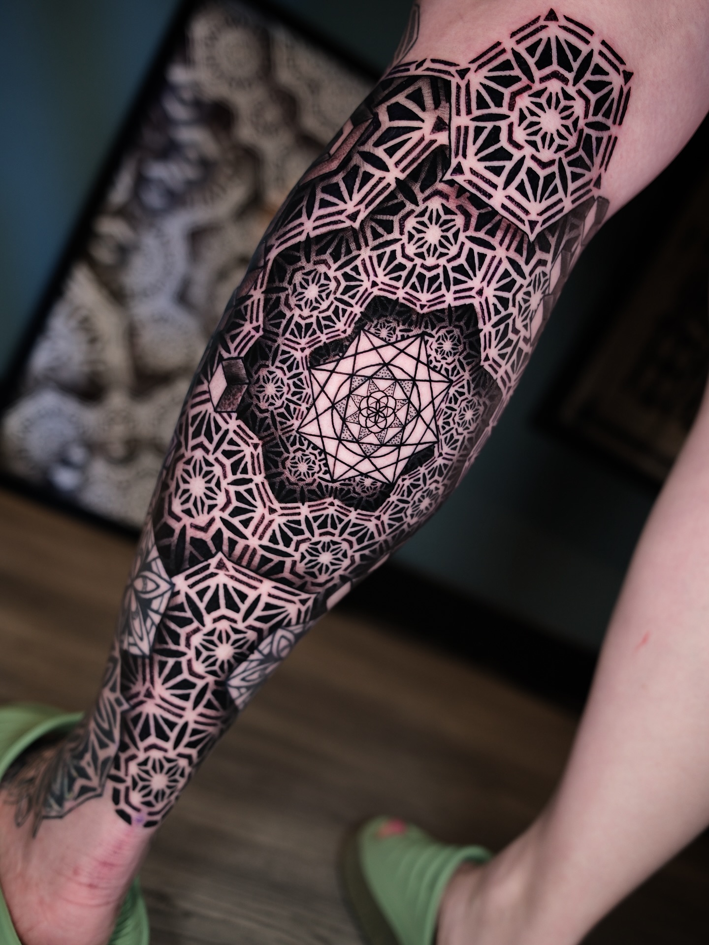 Raul Wesche geometric tattoo work